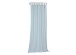 Vorhang WIRTH "Newbury", blau (hellblau), B:130cm H:395cm, Baumwolle, Polyester, Gardinen, Vorhang, nach Maß