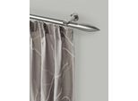 Gardinenstange GARESA "CARTOUCHE", silber (edelstahlfarben), L:190cm, Metall, Gardinenstangen, Gardinenstange, Vorhanggarnitur, verlängerbar, Wandmontage, edelstahl optik