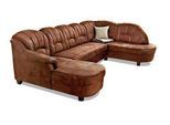 Wohnlandschaft HOME AFFAIRE "Budapest, viel Platz, Breite 288cm, zeitlos und elegant, U-Form", braun (mokka), B:288cm H:84cm T:80cm, Sofas, Wohnlandschaft, wahlweise mit Bettfunktion