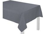 Tischdecke ADAM "Graphic Ventus" Gr. 6, blau (dunkelblau), B:145cm L:190cm, Bio-Baumwolle, Tischdecken, Tischdecke, aus 100% Bio-Baumwolle