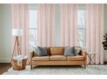 Gardine HOME BASICS "SOFTY" Gr. 2, rosa (rosé), B:140cm H:225cm, Leinenstruktur, Polyester, Gardinen, Gardine, Kombibandschal Leinenstruktur SOFT