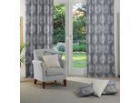 Vorhang WIRTH "Kingston" Gr. 2, blau (dunkelblau), B:135cm H:175cm, Jacquard, Polyacryl, Polyester, Gardinen, Vorhang