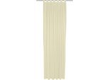 Vorhang WIRTH "Westport" Gr. 2, beige (natur), B:132cm H:175cm, Jacquard, Polyester, Gardinen, Vorhang