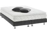 Boxbett "Nagoya", grau (anthrazit), B:140cm L:202cm, WESTFALIA SCHLAFKOMFORT, Komplettbetten, Boxbett, wählbar mit und ohne Topper, in H2, H3 und H4 erhältlich