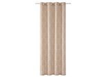 Vorhang WIRTH "Medina" Gr. 3, beige, B:135cm H:225cm, Baumwolle, Polyester, Gardinen, Vorhang