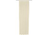 Vorhang WIRTH "Umea" Gr. 3, beige (hellbeige), B:132cm H:225cm, Jacquard, Polyester, Gardinen, Vorhang