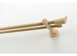 Gardinenstange GARESA "MOLIS", beige (natur), L:400cm Ø:20mm, Holzwerkstoff, Metall, Gardinenstangen, Gardinenstange, Vorhanggarnitur, verlängerbar, Wandmontage, Keil, ohne Ringe