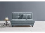 Schlafsofa ELL + ELL "Tilda", blau (hellblau), B:145cm H:90cm T:100cm, 100% Polyester, Sofas, Schlafsofa, Breite 145 cm, inkl. 2 Zierkissen