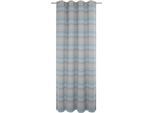 Vorhang WIRTH "Benewitz" Gr. 3, blau, B:132cm H:225cm, Jacquard, Baumwolle, Polyester, Gardinen, Vorhang