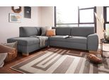 Ecksofa DOMO COLLECTION "Incanto kubische Formensprache, komfortabel, L-Form", grau, B:260cm H:81cm T:195cm, Sofas, Ecksofa, wahlweise mit Bettfunktion