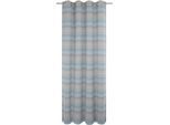 Vorhang WIRTH "Benewitz" Gr. 5, blau, B:132cm H:255cm, Jacquard, Baumwolle, Polyester, Gardinen, Vorhang