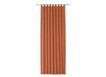 Vorhang WIRTH "Trondheim 328 g/m²" Gr. 1, braun (rost), B:132cm H:145cm, Chenille, Polyacryl, Gardinen, Vorhang