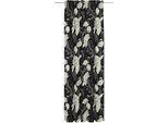 Vorhang ADAM "Eden" Gr. 1, schwarz-weiß (weiß, schwarz), B:142cm H:145cm, Jacquard, Baumwolle, Gardinen, Vorhang, aus 100% Bio-Baumwolle