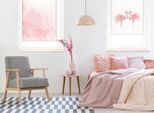 Seitenzugrollo GARDINIA "Easyfix Rollo Digiprint" Gr. 2, rosa (rosa, weiß, weiß), B:110cm H:150cm, Polyester, Rollos, Seitenzugrollo, mit Weidenkätzchen Motiv