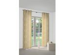 Vorhang WIRTH "Lahstedt" Gr. 2, beige (sand), B:135cm H:175cm, Jacquard, Polyacryl, Polyester, Gardinen, Vorhang
