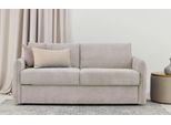 Schlafsofa HOME AFFAIRE "Bergamons", braun (cappuccino), B:169cm H:90cm T:97cm, 100% Polyester, Sofas, Schlafsofa, 2-Sitzer, mit Dauerschlaffunktion, inkl. Federkernmatratze, Lattenrost