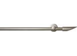 Gardinenstange GARESA "SEFRA", grau (nickelfarben), L:260cm Ø:16mm, Aluminium, Gardinenstangen, Gardinenstange, Vorhanggarnitur,Innenlaufgarnitur, verlängerbar, Endknopf Keil