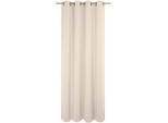 Vorhang WIRTH "Umea" Gr. 1, beige, B:132cm H:145cm, Jacquard, Polyester, Gardinen, Vorhang