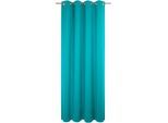 Vorhang WIRTH "Dim out", blau (türkis), B:142cm H:215cm, Polyester, Gardinen, Vorhang, nach Maß