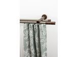 Gardinenstange GARESA "PEMPIA", silber (chrommtnussb), L:340cm Ø:20mm, Holzwerkstoff, Metall, Gardinenstangen, Gardinenstange, Vorhanggarnitur, verlängerbar, Knopf m.Ausschnitte