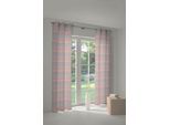 Vorhang WIRTH "Benewitz" Gr. 1, rot (apricot), B:132cm H:145cm, Jacquard, Baumwolle, Polyester, Gardinen, Vorhang
