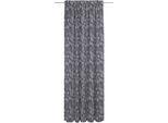 Vorhang ADAM "Flower Cuvée Light" Gr. 3, blau (dunkelblau), B:142cm H:225cm, Jacquard, Baumwolle, Gardinen, Vorhang, aus 100% Bio-Baumwolle