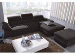 Ecksofa SIT & MORE "Valantine L-Form, B: 286 cm", schwarz, B:286cm H:73cm T:174cm, 100% Polyester;Luxus-Kunstleder/Struktur (88% Polyester, 12% Polyamid), Sofas, Ecksofa, mit Arm- & Kopfteilverstellung, optional mit Bettfunktion