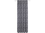 Vorhang ADAM "Flower Cuvée Light" Gr. 4, blau (dunkelblau), B:142cm H:245cm, Jacquard, Baumwolle, Gardinen, Vorhang, aus 100% Bio-Baumwolle