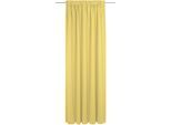 Vorhang ADAM "Uni Collection light", gelb, B:142cm H:285cm, Baumwolle (Bio-Baumwolle), Gardinen, Vorhang, aus 100% Bio-Baumwolle