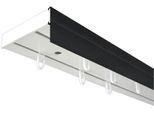 Gardinenschiene SN DECO GROUP "Vorhangschiene SH mit Blende" Gr. 9, schwarz-weiß (weiß, schwarz), L:450cm T:7,7cm, Kunststoff, Gardinenstangen, Gardinenschiene
