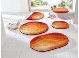 Badematte GRUND Gr. 7, orange (terrakotta), oval ( Ø 80cm), 1 Stk., Badematten, Badematte
