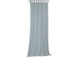 Vorhang WIRTH "Torbole", blau, B:132cm H:365cm, Baumwolle, Polyester, Gardinen, Vorhang, nach Maß