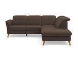 Ecksofa SIT & MORE "Romero L-Form", braun (dunkelbraun), B:250cm H:91cm T:220cm, 100% Polyester, Sofas, Ecksofa, wahlweise mit oder ohne TV-Funktion, Bettfunktion, Bettkasten