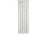 Vorhang ADAM "Wave" Gr. 1, beige (natur, hellgrau, beige), B:142cm H:145cm, Jacquard, Baumwolle, Leinen, Gardinen, Vorhang, aus Leinen und Bio-Baumwolle