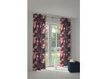 Vorhang ADAM "Eden" Gr. 4, bunt (pink, dunkelblau), B:145cm H:245cm, Jacquard, Baumwolle (Bio-Baumwolle), Gardinen, Vorhang, aus 100% Bio-Baumwolle