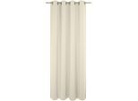 Vorhang ADAM "Uni Collection", beige (naturweiß), B:142cm H:285cm, Baumwolle (Bio-Baumwolle), Gardinen, Vorhang, Blickdichter aus 100% Bio-Baumwolle