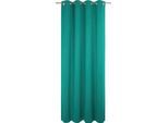 Vorhang ADAM "Uni Collection" Gr. 2, blau (petrol), B:145cm H:175cm, Baumwolle (Bio-Baumwolle), Gardinen, Vorhang, aus 100% Bio-Baumwolle