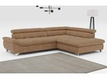 Ecksofa COTTA "Gemini L-Form, B: 312 cm", braun (cognac), B:312cm T:234cm, Sofas, Ecksofa, mit Kopfteilverstellung, optional Bettfunktion