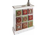 Kommode OTTO HOME "Vivek", bunt (antik weiß, bunt), B:68cm H:70cm T:23cm, Sideboards, Kommode, Breite 68 cm