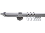 Gardinenstange LIEDECO "Stilgarnitur, Komplettgarnitur 16 m Kegel Set" Gr. 4, silber (edelstahlfarben), L:240cm Ø:16mm, Eisen, Gardinenstangen, Gardinenstange, Gardinenstange Komplett