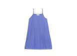 Plisseekleid DANAMADE "DANAMADE Dresses DUALDA", Mädchen, Gr. 122, EURO, blau, Oberstoff: 100% Polyester / Futter: 100% Polyester, Kleider Plisseekleid