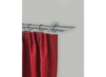 Gardinenstange GARESA "Niko" Gr. 3, silber (silberfarben), L:200cm, Gardinenstangen, Gardinenstange, Fixlänge 120, 160, 200 cm, mit Ringe und Haken