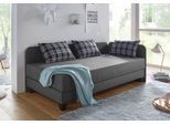 Gästebett MAINTAL, grau (anthrazit, anthrazit), Struktur Holzwerkstoff, Liegefläche B/L: 90cm x 200cm, Bonnell-Federkernmatratze, Faltbetten, Gästebett, mit Umbau und Bettkasten
