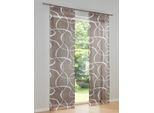 Schiebegardine HEINE HOME Gr. 3, grau (taupe, weiß), B:60cm H:225cm, Polyester, Gardinen, Schiebegardine