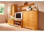 Wohnwand OTTO HOME, beige (natur gebeizt, gewachst), Kastenmöbel-Sets, Wohnwand, Set aus: 2 Hängeschränken, Lowboard und Kommode