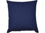 Kissenbezug JANINE "PIANO 0125 31 80x80", blau (marine), B:40cm L:40cm, Mako-Soft-Seersucker, Obermaterial: 100% Baumwolle, Kissenbezüge, Kissenbezug, mit Reißverschluss