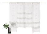 Scheibengardine WECKBRODT "Selina" Gr. 4, braun (mocca, champagner), B:146cm H:120cm, Voile, Polyester, Gardinen, Scheibengardine, Hochraff, Gardine, Voile, echte Stickerei, transparent, Store