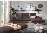 Ecksofa W.SCHILLIG "broadway, Designsofa mit tollem Sitzkomfort, L-Form", braun (mocca s37), B:291cm H:94cm T:164cm, Stoff S37 (100% Polyester): Luxus-Microfaser in Lederoptik, Sofas, Ecksofa, Sitztiefenverstellung, Kopfteil- & Seitenteilverstellung, Breite 291cm