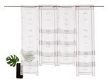 Scheibengardine WECKBRODT "Selina" Gr. 3, lila (brombeere, champagner), B:122cm H:120cm, Voile, Polyester, Gardinen, Scheibengardine, Hochraff, Gardine, Voile, echte Stickerei, transparent, Store