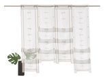 Scheibengardine WECKBRODT "Selina" Gr. 4, braun (braun, champagner), B:146cm H:120cm, Voile, Polyester, Gardinen, Scheibengardine, Hochraff, Gardine, Voile, echte Stickerei, transparent, Store
